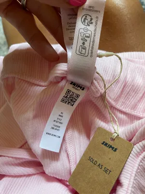 SKIMS Soft Lounge Ribbed Pink Drawstring Pajama Pants NWT Size XS thumbnail 7