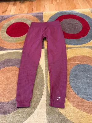 Gymshark Vital Seamless Leggings Plum Pink Marl High Rise Fits like an XS thumbnail 4