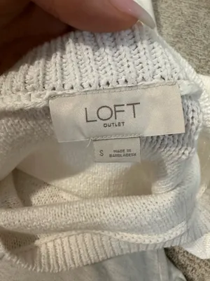 White knit sweater vest loft thumbnail 3
