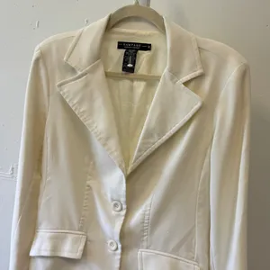 Rampage Clothing Company Cream Two Button Blazer Jacket Notched Lapel Size Med thumbnail 4