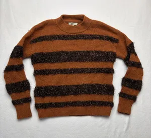 Madewell Women's xs extra small Crewneck Sweater in Brown holiday wool festive thumbnail 1