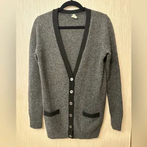 J.Crew Sweater Women S Cardigan‎ Open Front Long Line Knit Lambs Wool thumbnail 2