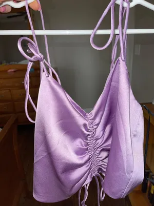 Forever 21 Silk Crop Top thumbnail 2