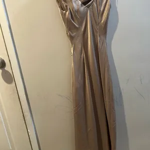 Zara Satin Cowl Neck Maxi Dress - Champagne Beige thumbnail 5
