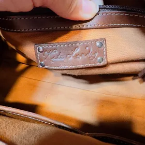 Kate Landry Crocodile Embossed Leather Satchel thumbnail 5
