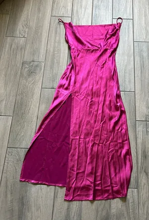 Lioness Fuchsia High-Low Slip Dress thumbnail 1