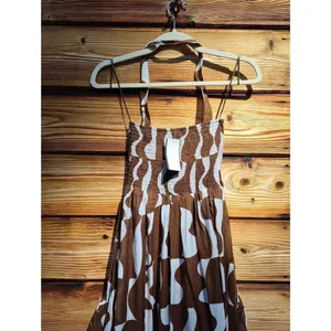 NWT Astr The Label Brown Mariella Halter Maxi Dress Size XS thumbnail 11