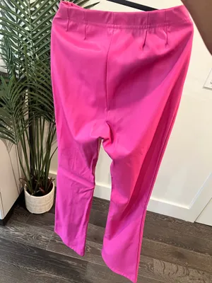 Hot Pink Satin Pants Size XS thumbnail 2