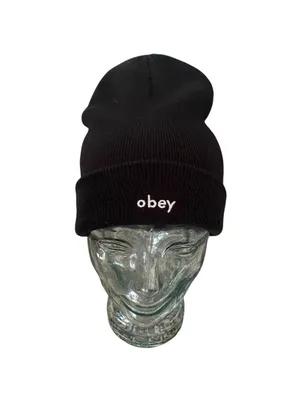 OBEY Clothing "Karma" Knit Cuffed Beanie Hat streetwear y2k minimalist thumbnail 1