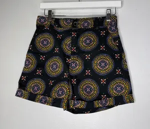 Anthropologie Maeve Abstract City Shorts Boho High Rise Women's Size 2 Geometric thumbnail 1