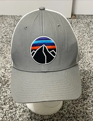 Patagonia Mountain Scene Mesh Trucker Hat Adjustable Outdoors thumbnail 1