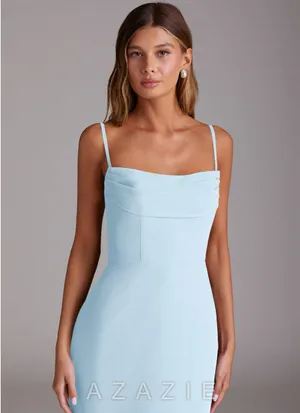 Azazie Sky Blue Chiffon Maxi Dress thumbnail 2