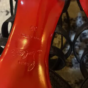 Christian Louboutin Victororilla 100mm Perforated Red Sole Pumps In Black 39 thumbnail 4