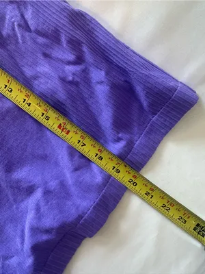 Attraco Women’s Purple Ribbed Racerback Scoop Neck Stretch Tank Top XL thumbnail 2