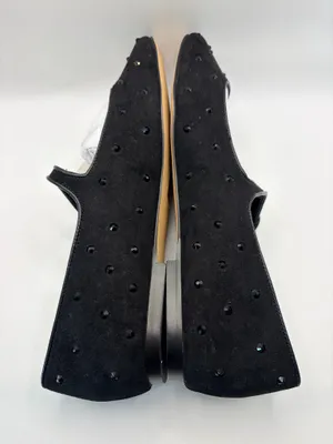 J.Crew Black Studded Mary Jane Ballet Flats Rhinestone Goth Coquette Punk Chic Size 8 thumbnail 6