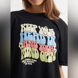 45A. PacSun PS / LA Keep Your Head Up Oversized Black Graphic T-Shirt thumbnail 4