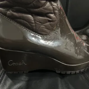 Coach Women's Quilted Dark Brown Boots thumbnail 3