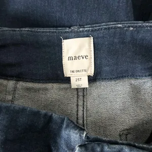 Maeve Anthropologie The Colette Wide Leg High Rise Jeans Indigo Blue Size 25T thumbnail 6