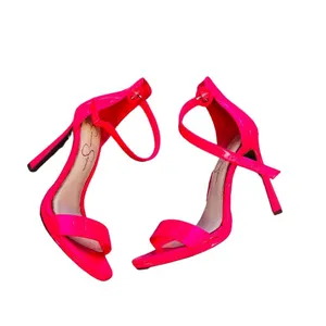Jessica Simpson Women's Hot Pink Strappy Sandals Size 8 Ultra High Heel thumbnail 7