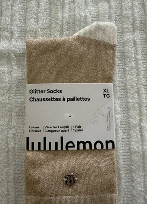 lululemon athletica Glitter Socks in Light Ivory thumbnail 1