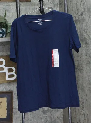 NWT Members Mark Womens Essential Short Sleeve Crewneck Tee DLT4785S M Blue Cove thumbnail 1