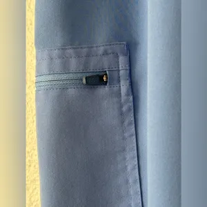 FIGS High Waisted Yola Skinny Scrub Pants in capri blue sz small thumbnail 6