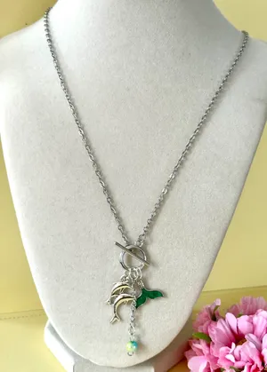 Dolphin & Mermaid Inspired Necklace (404)🐬 🧜‍♀️ thumbnail 2