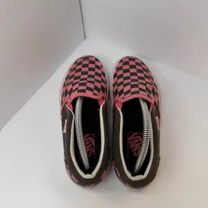 Vans Womens size 6.5 Vans Slip-On Checkerboard Skate Shoe Pink Black Grunge thumbnail 5