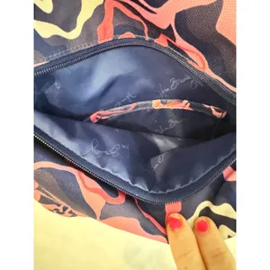 Vera Bradley Floral Backpack Navy Pink White Canvas School Travel Bag‎ thumbnail 5