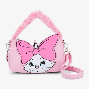 NWT Loungefly Disney Aristocats Marie Fuzzy Handle Pink Crossbody Bag thumbnail 1