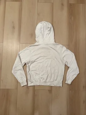 Nike White Fleece Pullover Hoodie Sweatshirt Women's Size Small thumbnail 5