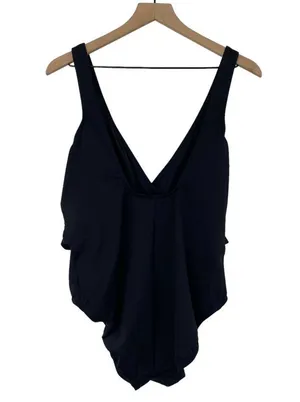 Miraclesuit One Piece Swimsuit Twist Front V Neck Faux Wrap Slimming Womens 18 thumbnail 3