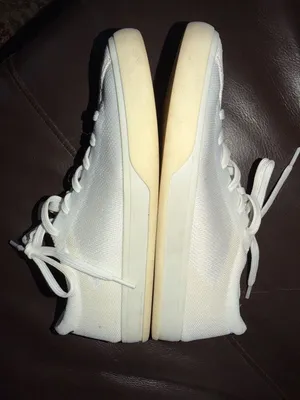 Rothy's White Low-Top Knit Sneakers with Cream Soles thumbnail 4