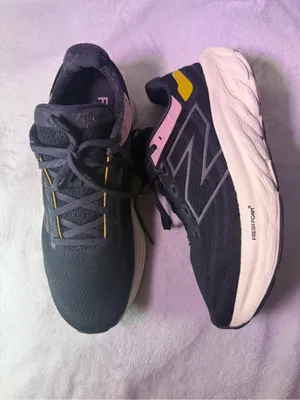 New Balance Women's Black Running Shoe with Pink & Yellow Accents thumbnail 7