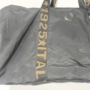 FENDI BLACK NYLON LEATHER 2 WAY‎ TRAVEL Duffle HAND BAG/1A4261 thumbnail 2