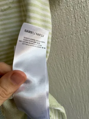 Giorgio Armani Striped Cotton Tee in Dreamy Soft Sage Green Size 50 Italy thumbnail 9