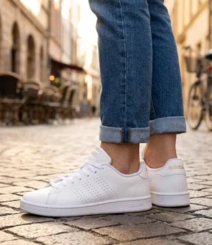 Adidas Women's White Casual Sneakers Size 8 | Tennis Style Shoes EUC thumbnail 1