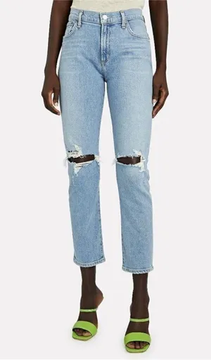 Agolde Toni Light Wash Denim Distressed Jeans Size 24 thumbnail 14