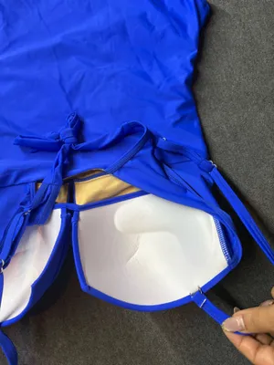🆕WOT Classic Ruched One-Piece Swimsuit in Royal Blue Size XL thumbnail 4