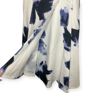 NWT Lulus White‎ Blue Floral Fit & Flare Deep V Mini Dress Resortwear Size Small thumbnail 5