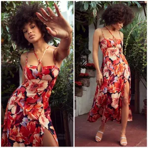 Lulu’s Boldest Blooms Strappy Floral Midi Dress Small thumbnail 11