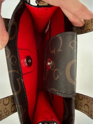 Guess monogram mini tote crossbody bag thumbnail 2
