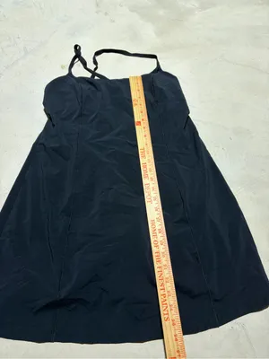 Aerie offline Black Spaghetti Strap tennis Dress built in shorts large thumbnail 3