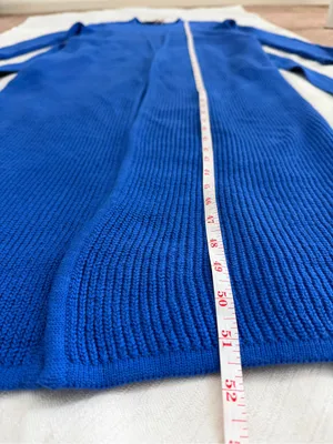 SER.O.YA Royal Blue Maxi Belted Knit Cardigan XS NWT thumbnail 13