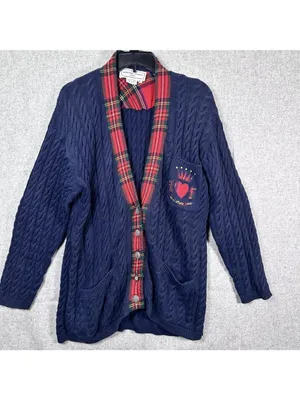Vintage Adrienne Vittadini Womens Sweater Cardigan Oversized Academia Teacher‎ thumbnail 6