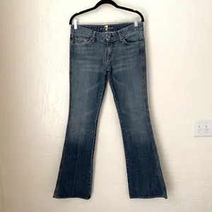 7 for All Mankind studded “A” pocket flare jeans▪️size 28 thumbnail 1
