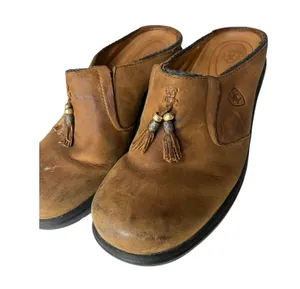 Ariat Mendocino Tassel Dark Aged Shoes Clogs Women's 8B Leather Slip-on thumbnail 5