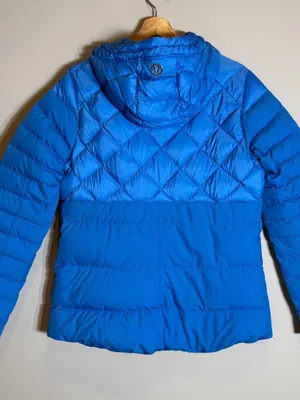 Lululemon Fluffin' Awesome Goose Down Jacket Women's 8* Cornflower Blue Hooded thumbnail 13