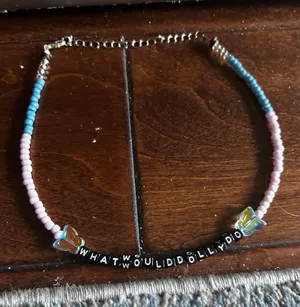 Choker style necklace what would Dolly do? Handmade brand new? thumbnail 1