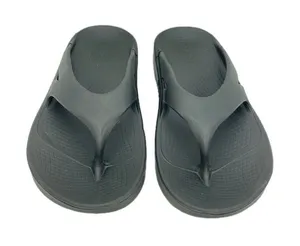 OOFOS OOriginal Recovery Sandal Unisex M8/W10 Black Casual Slip On Thong thumbnail 1